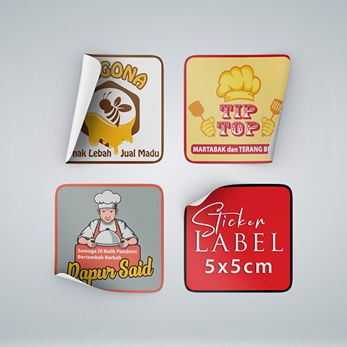 Sticker Label - 5 x 5 cm