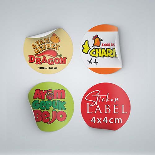 Sticker Label - 4 x 4 cm