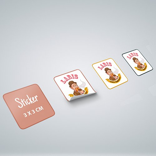 Sticker Label - 3 x 3 cm